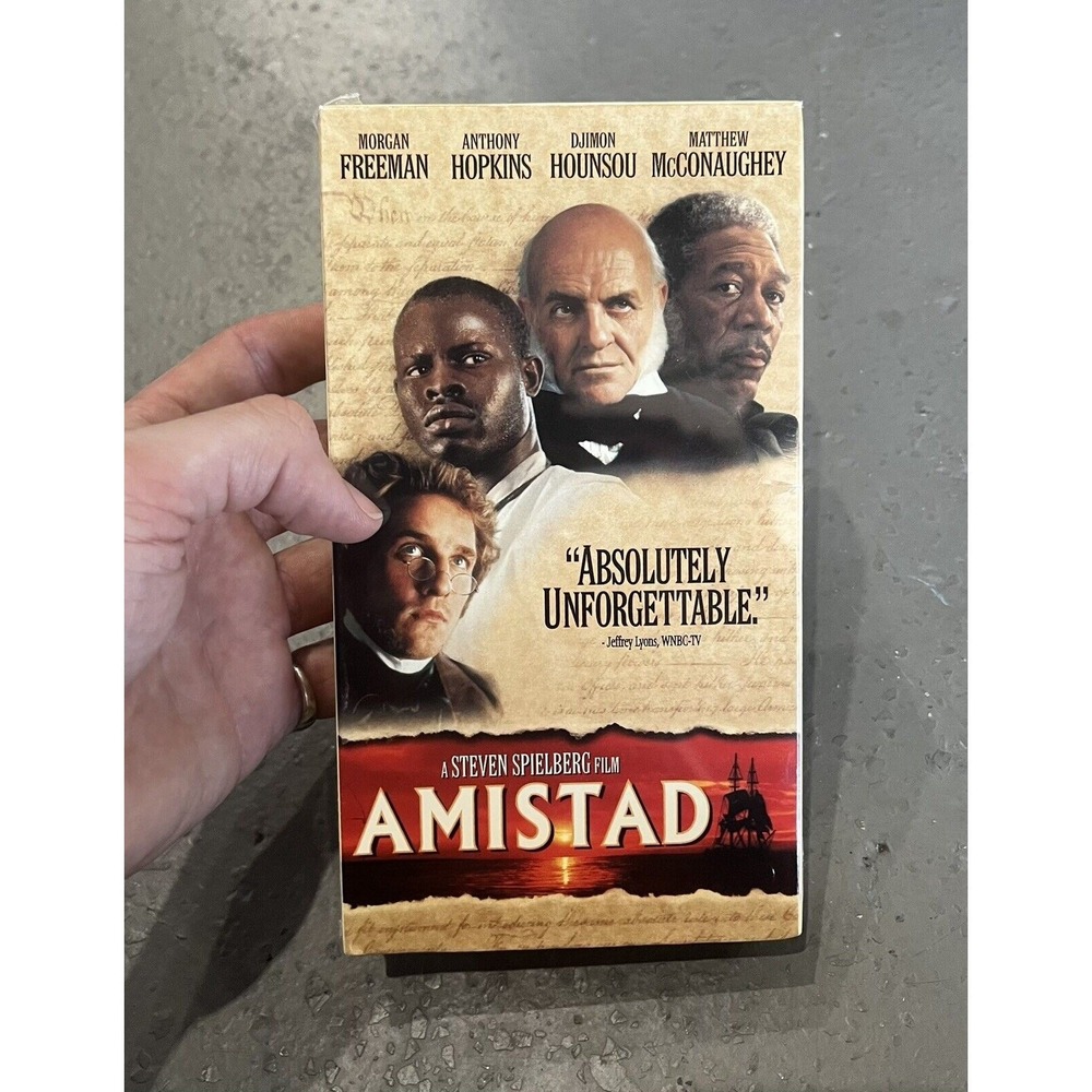 Amistad (VHS, 1998) Morgan Freeman, Anthony Hopkins, Matthew McConaughey RESEAL